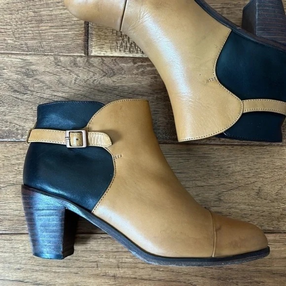 Wolverine 1000 Mile x Samantha Pleet Artist Heel Boots Tan & Black Leather 8.5 - Picture 2 of 14